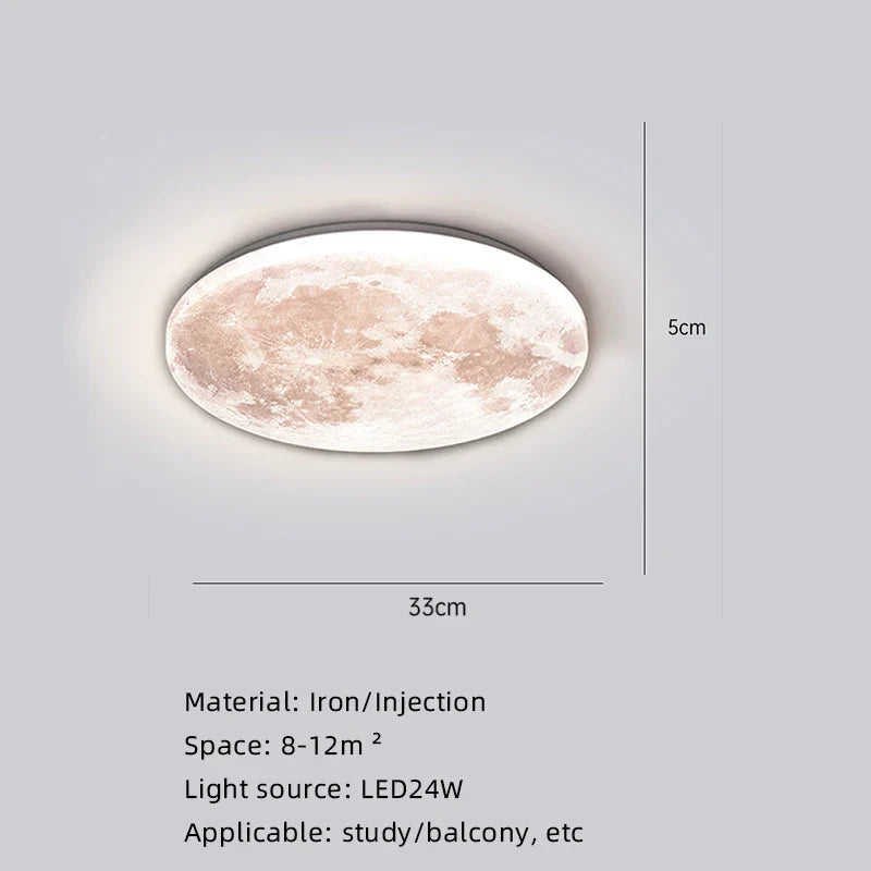 Ceiling lamp Artistic Modern Moon surface