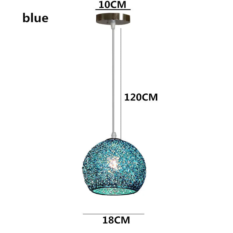 Modern Colorful Round Pendant Light – E27 LED Pendant Lamp for Bedroom, Living Room, Café and Restaurant