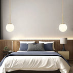 Modern Glass Ball Pendant Lamp – Decorative Nordic Lamp for Dining Room, Bedroom, and Bar
