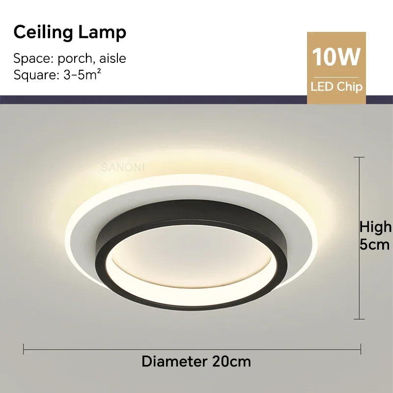 Modern LED ceiling light - Square ceiling lamp for living room, staircase, hallway and more