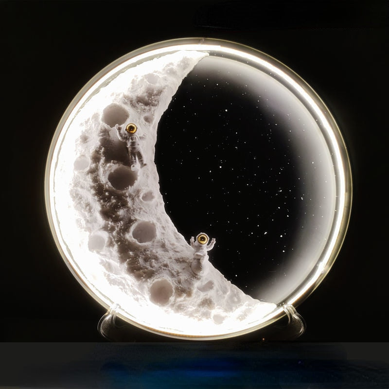 DIY Floating Moon Night Table Lamp