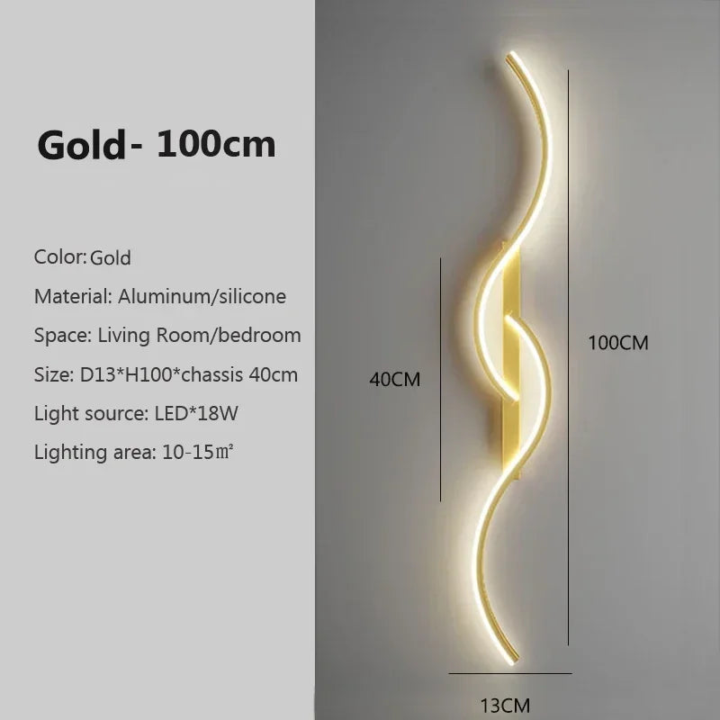 Modern LED Wall Lamp - Contemporary Wall Lamp for Living Room, Bedroom, Dining Room and Hall - Up and Down Lighting, Dimmable, Touch Switch, Interior Decoration