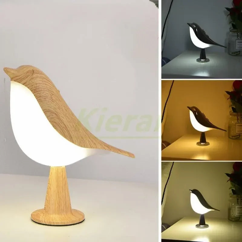 Modern LED Bird Desk Lamp – Touch Control, 6-10W LED Light for Bedroom, Study Room, and Living Room – Stylish Magpie Design for Home Decoration