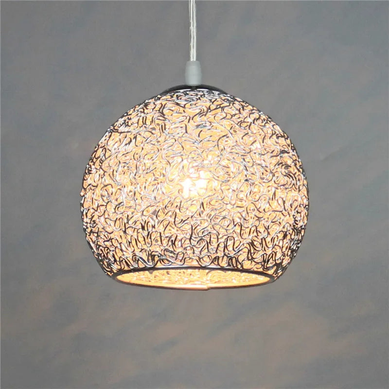 Modern Colorful Round Pendant Light – E27 LED Pendant Lamp for Bedroom, Living Room, Café and Restaurant