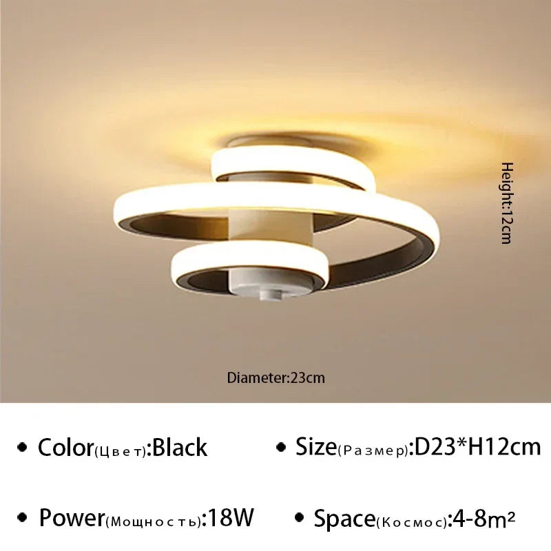 Modern LED Ceiling Lamps | Surface Mounted for Bedroom, Living Room, Hallway, and Balcony