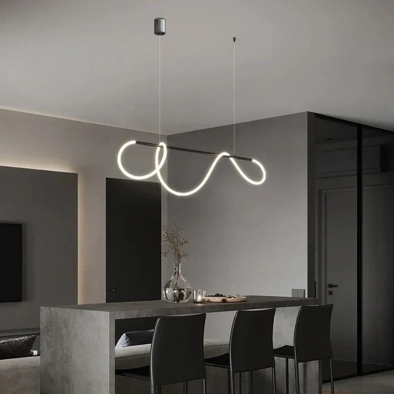 Modern LED pendant light – Stylish ceiling lamp for dining area, kitchen & office, energy-efficient AC power supply, LED bulbs included