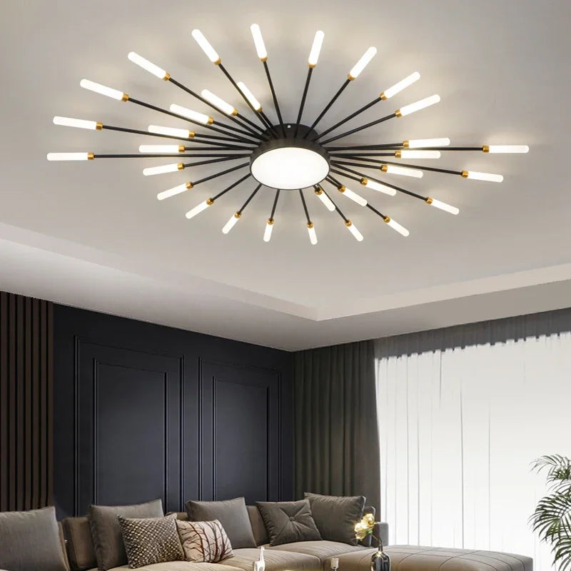 LED Nordic Fireworks Ceiling Chandelier - Modern interior lighting device