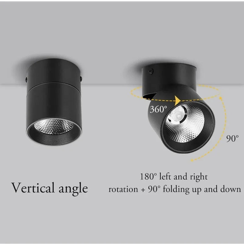 Modern LED Wall Lamp - Round Surface Mounted Recessed Light with Neutral, Cool, and Warm Light Options for Kitchen, Bedroom, Dining Room, and More