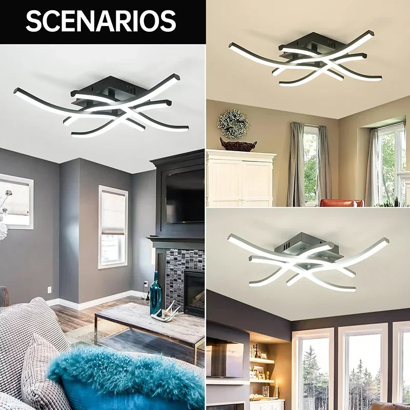 Modern LED ceiling lamp for living room, dining room, bedroom, and balcony