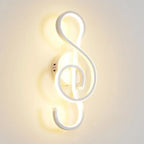 Modern LED Wall Lamp - Music Note Wall Lamp for Bedroom, Living Room and Office, On/Off Touch, Up and Down Light Direction, Indoor Decoration
