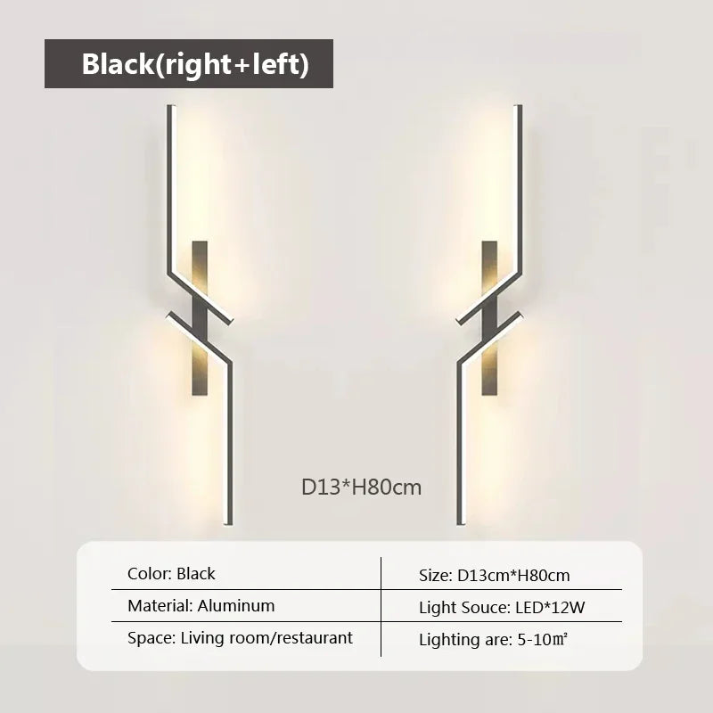 Modern LED Wall Lamp - Minimalist design, up and down light for bedroom, living room, TV sofa and lobby - Dimmable wall mounted lighting