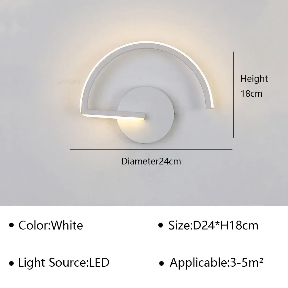 Modern LED Wall Lamp Nightstand Sconces - Interior Lighting Fixture for Living Room, Bedroom, Hotel