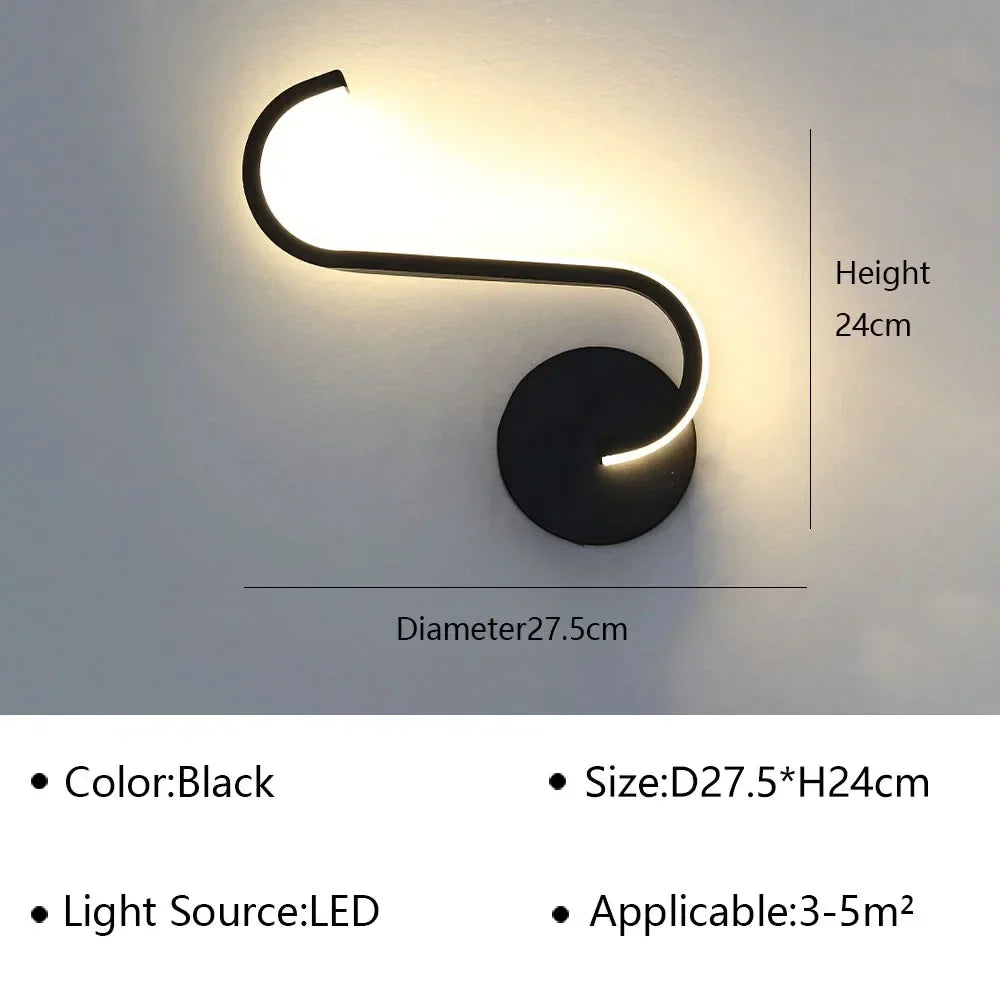 Modern LED Wall Lamp Nightstand Sconces - Interior Lighting Fixture for Living Room, Bedroom, Hotel
