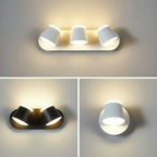 Modern LED Wall Lamp – 330° Adjustable, 3000K & 6500K Adjustable White Light, Aluminum Alloy Wall-Mounted Lamp for Bedroom, Kitchen, and Living Room