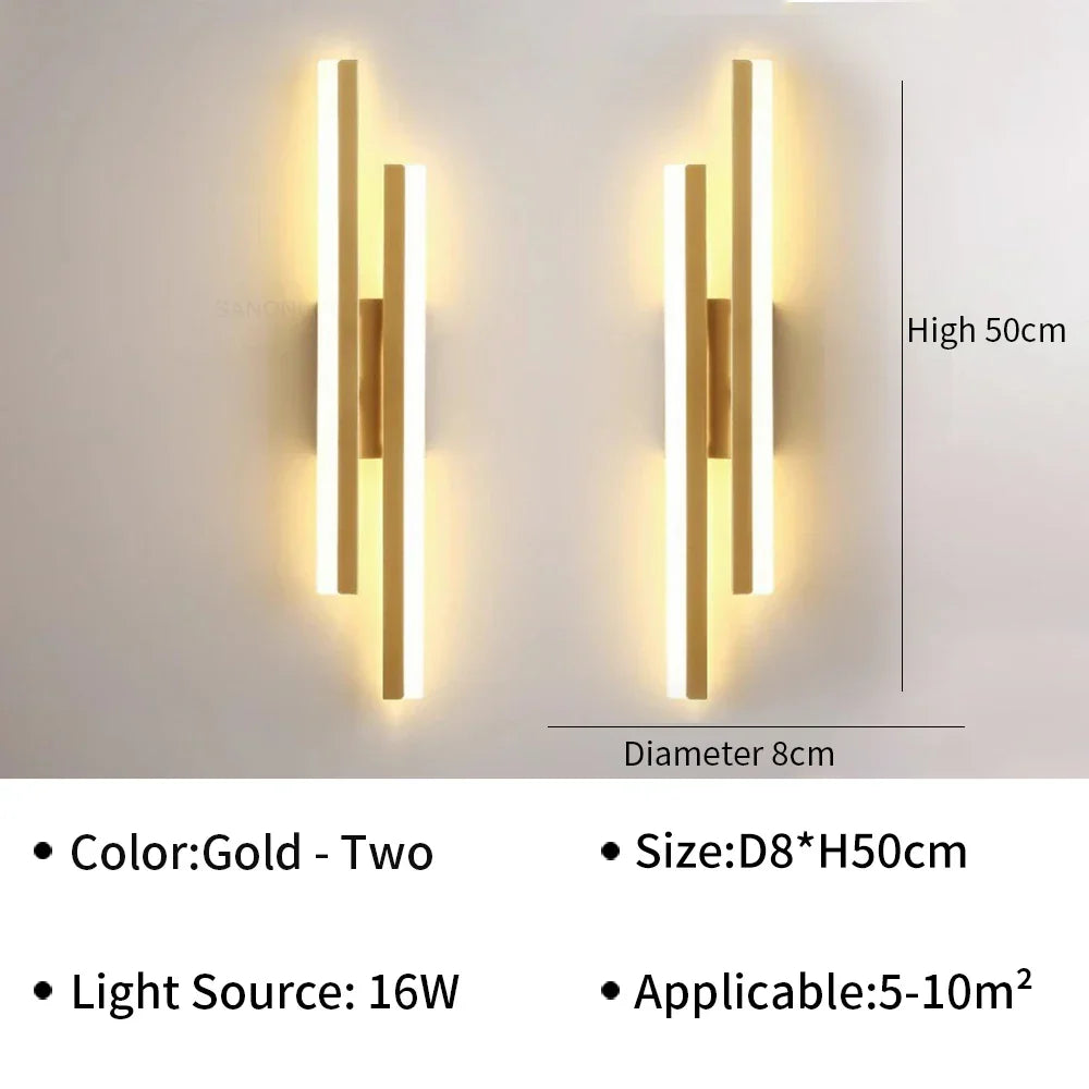 Modern LED wall lamp – Stylish wall lamp for living room, staircase, bedroom, and hallway lighting