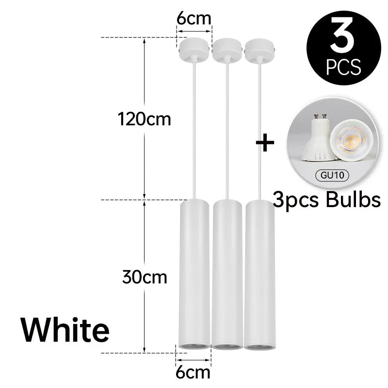 Modern LED Pendant Lamp – Sleek Cylindrical Pendant Lamp for Kitchen, Living Room, and Bedroom Decor