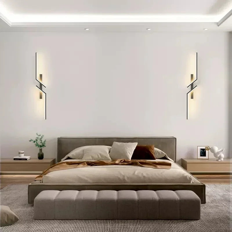 Modern LED Wall Lamp - Minimalist design, up and down light for bedroom, living room, TV sofa and lobby - Dimmable wall mounted lighting