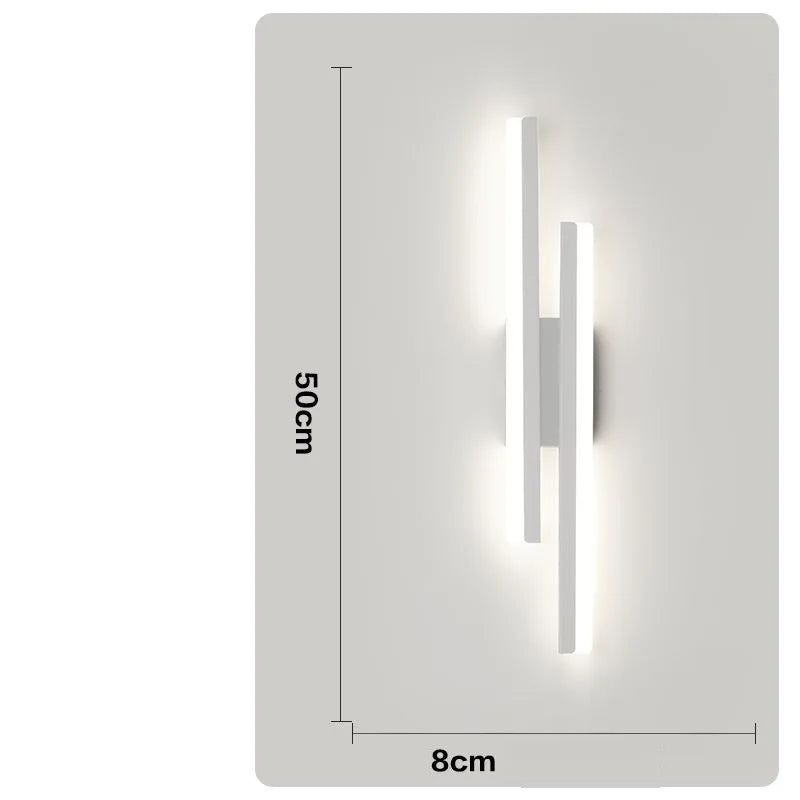 Modern LED wall lamp with copper pipe and acrylic shade