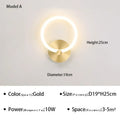 Modern Nordic LED wall lamp – elegant ring light decor for bedroom, living room, and hotel decor