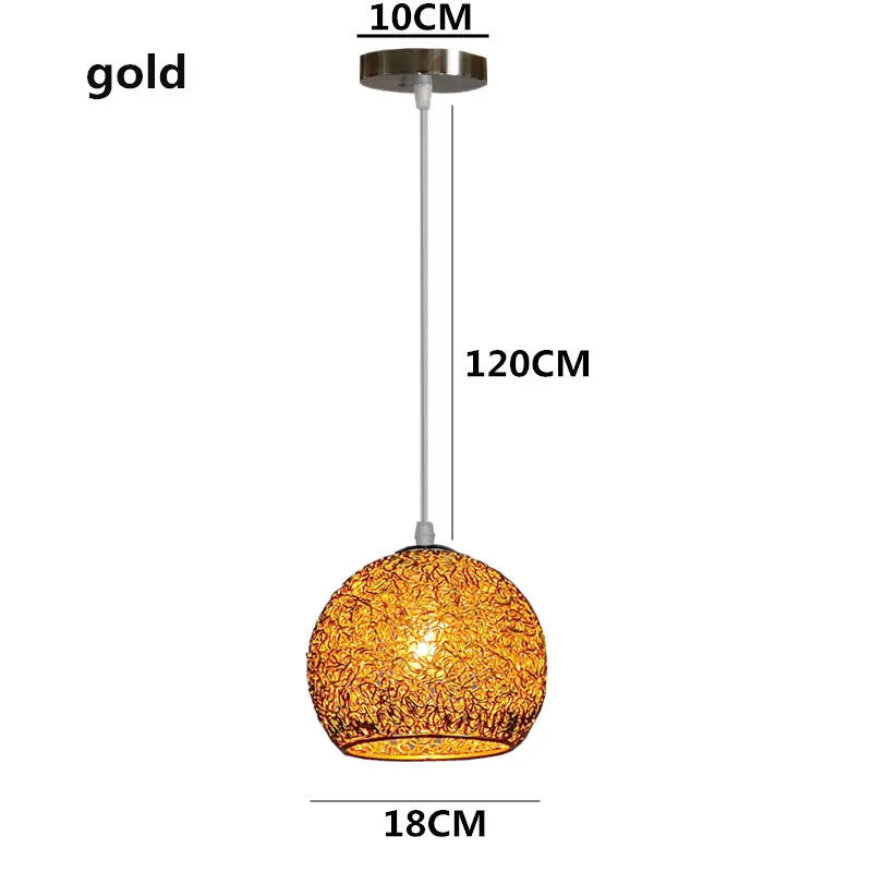 Modern Colorful Round Pendant Light – E27 LED Pendant Lamp for Bedroom, Living Room, Café and Restaurant