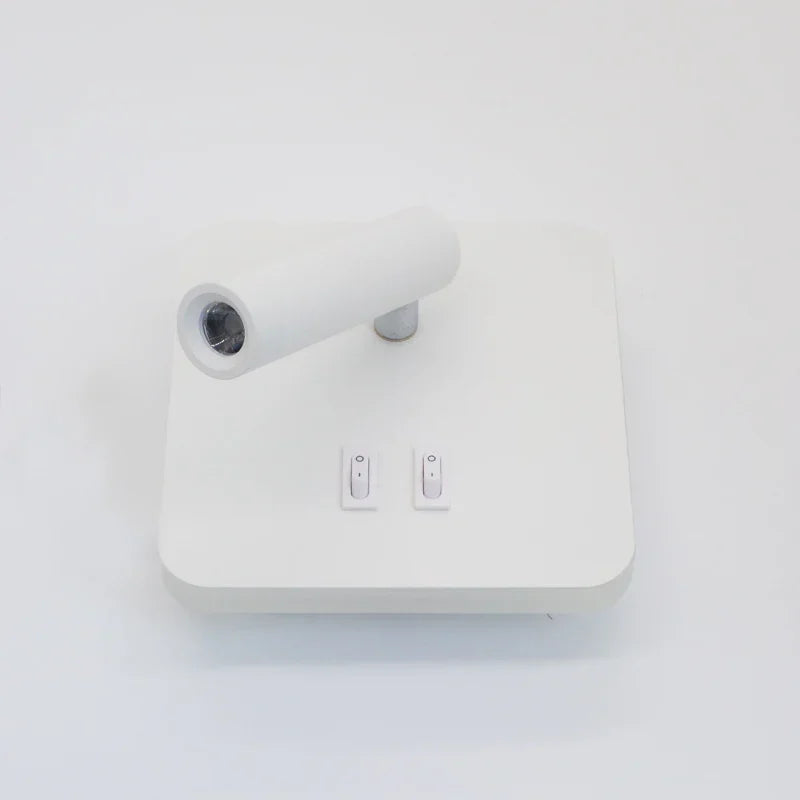 Modern LED Wall Lamp - 350° adjustable swivel up and down wall lamp, 3000K warm white to 6500K cool light, aluminum wall lamp