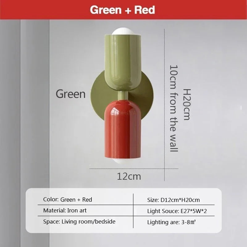 Nordic LED Wall Lamps – Modern Minimalist Double Wall Lamp for Living Room, Bedroom, Study and Indoor Decoration