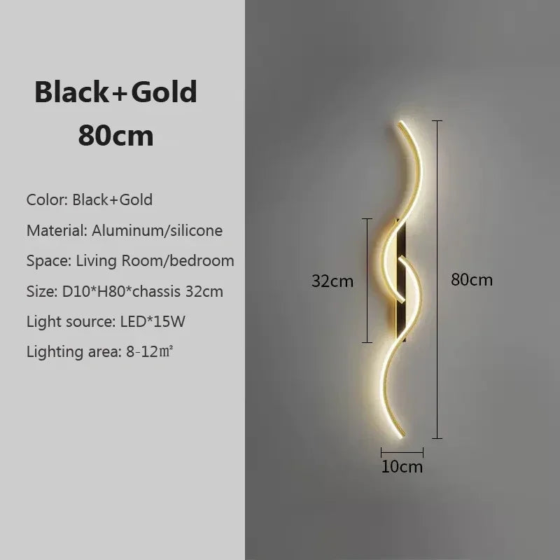 Modern LED Wall Lamp - Contemporary Wall Lamp for Living Room, Bedroom, Dining Room and Hall - Up and Down Lighting, Dimmable, Touch Switch, Interior Decoration