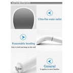 AquaVelo High-Pressure Showerhead with Water-Saving Function | White Handheld Shower with Filter & Standard Connection – 22×12×7.4 cm