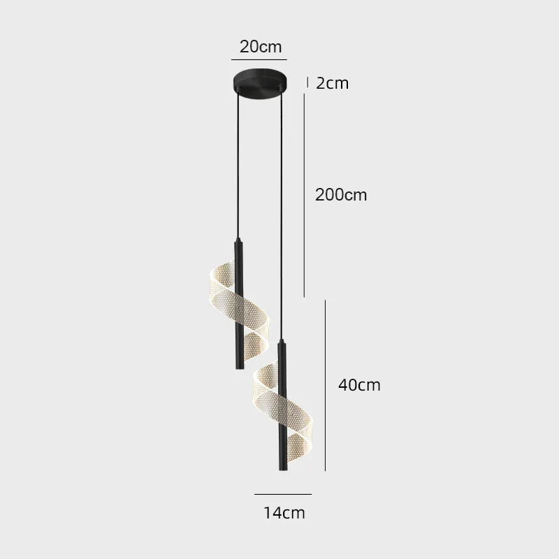 Nordic LED Pendant Lamp – Modern Pendant Lamp for Living Room, Bedroom, Dining Table and Hallway – Golden Acrylic Lamp Shades, Interior Decoration