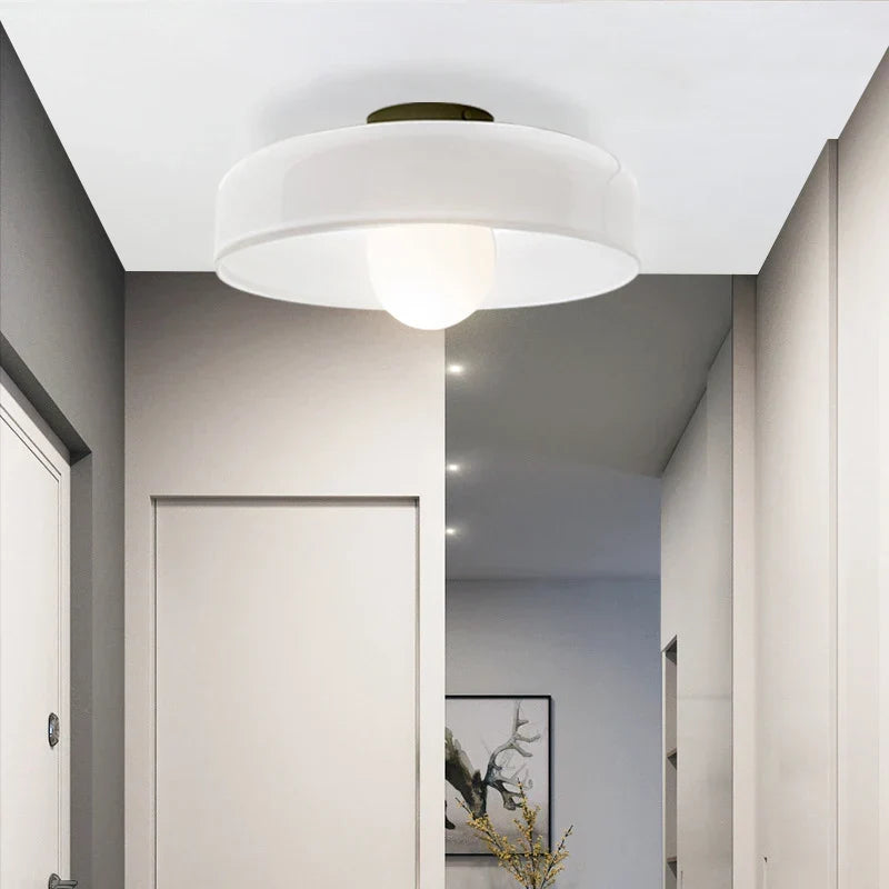 Modern double glass ceiling lamp – G9 lamp wall lamp for living room, bedroom, hallway and balcony