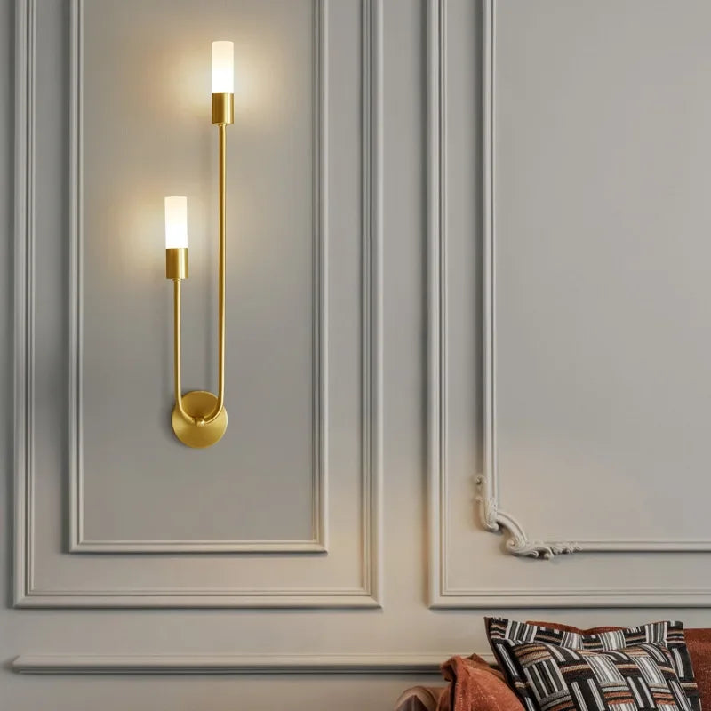 Modern Golden LED Wall Lamp – Nordic Wall Lamp for Living Room, Bedroom, Kitchen, and Hall Decor