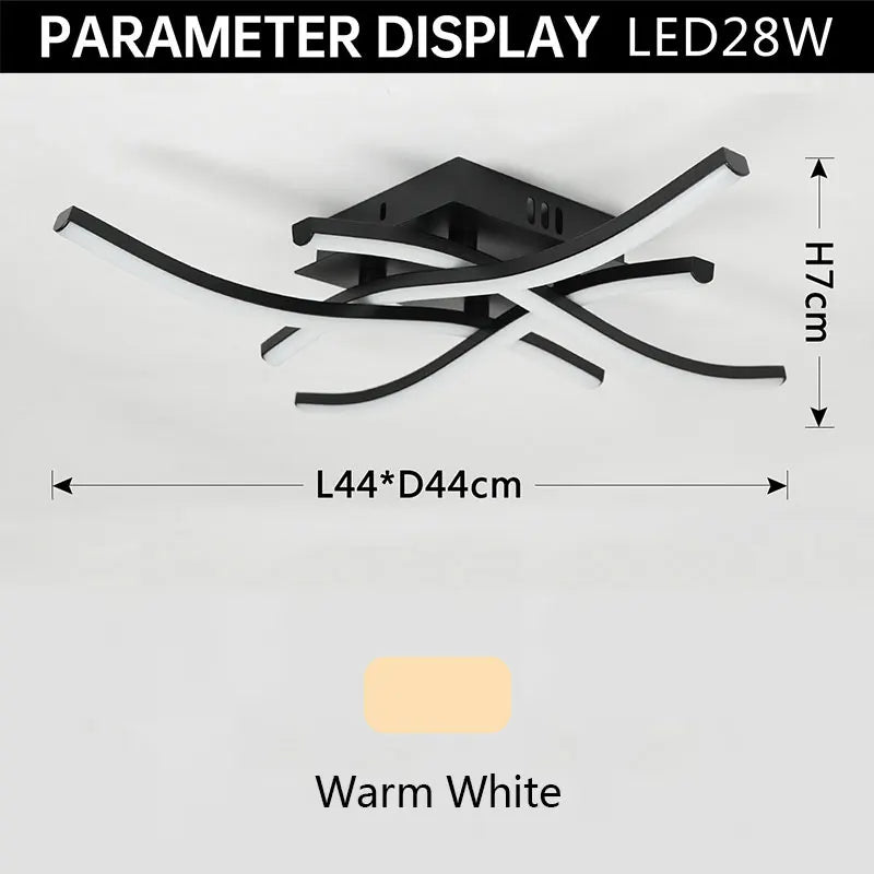Modern LED ceiling lamp for living room, dining room, bedroom, and balcony