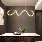 Modern LED pendant light – Stylish ceiling lamp for dining area, kitchen & office, energy-efficient AC power supply, LED bulbs included