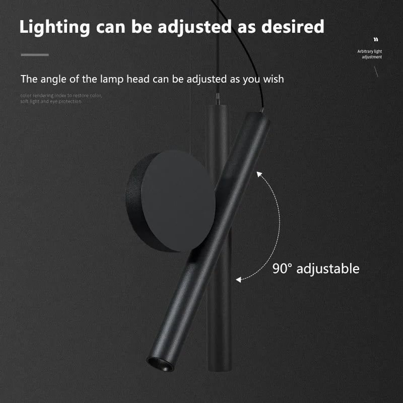Modern LED pendant lamp - Adjustable cable for bedroom, living room and office