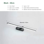Modern Gold LED Wall Lamp – Bathroom Mirror Lighting with Touch Switch for Bedroom, Living Room and Makeup Lighting
