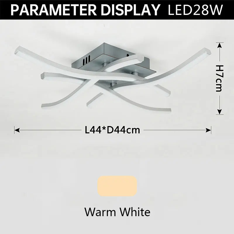 Modern LED ceiling lamp for living room, dining room, bedroom, and balcony