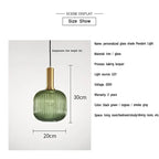 Modern Nordic Glass Pendant Light – Single Cup LED Pendant Light for Dining Room, Bedroom, Café and Study – White, Green, Cognac & more