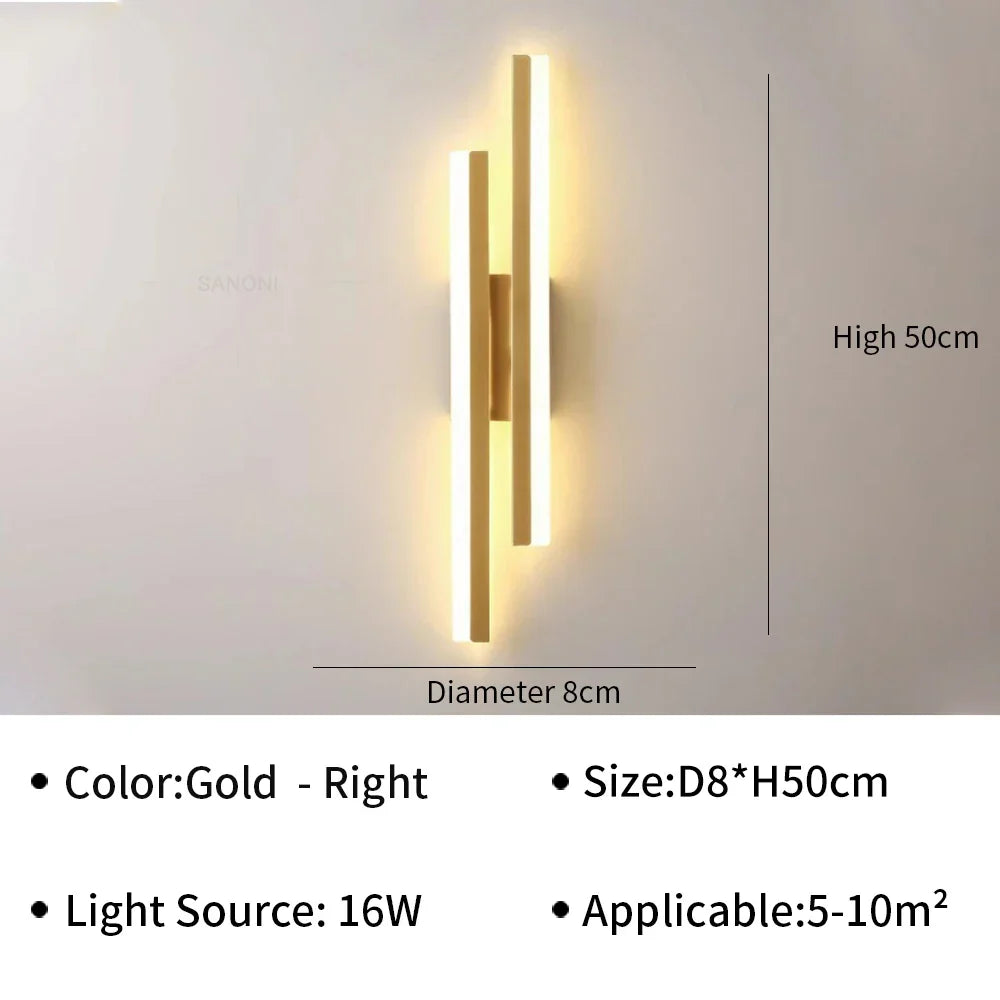 Modern LED wall lamp – Stylish wall lamp for living room, staircase, bedroom, and hallway lighting