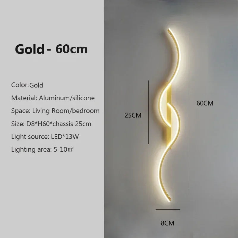 Modern LED Wall Lamp - Contemporary Wall Lamp for Living Room, Bedroom, Dining Room and Hall - Up and Down Lighting, Dimmable, Touch Switch, Interior Decoration