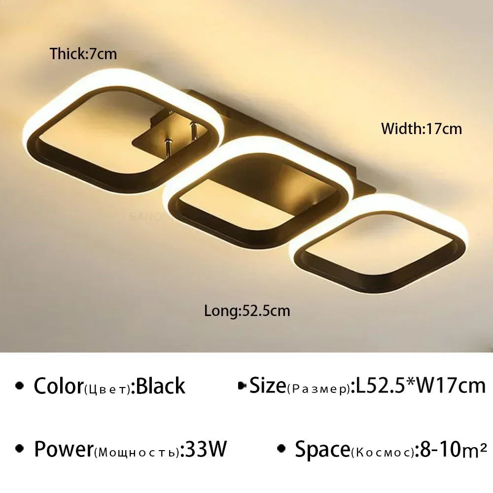 Modern LED ceiling lamp chandelier – Stylish multi-headed ring lamp for bedroom, living room, hallway, dining room and interiors