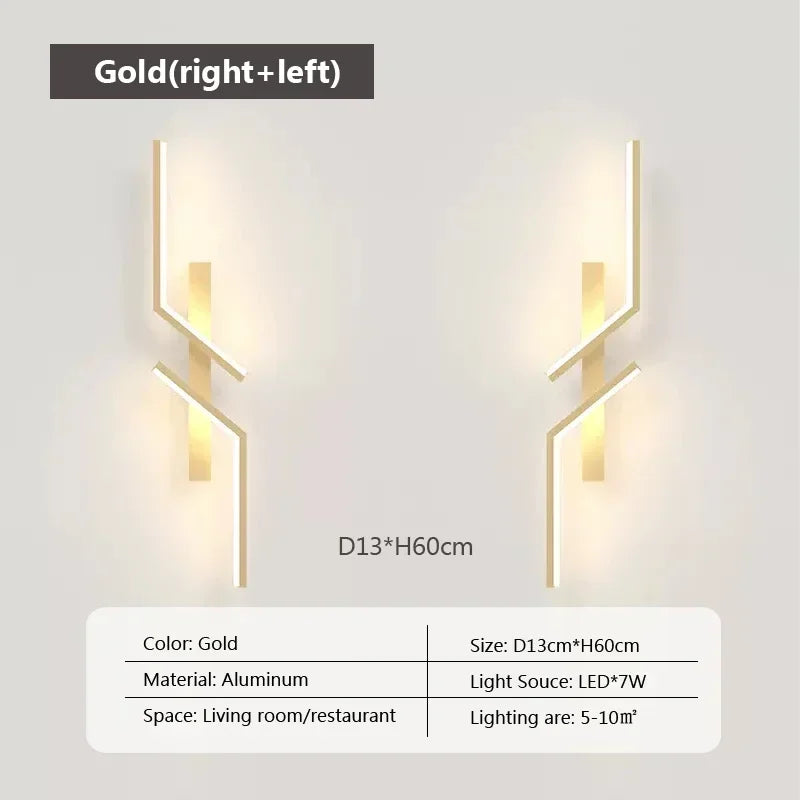 Modern LED Wall Lamp - Minimalist design, up and down light for bedroom, living room, TV sofa and lobby - Dimmable wall mounted lighting