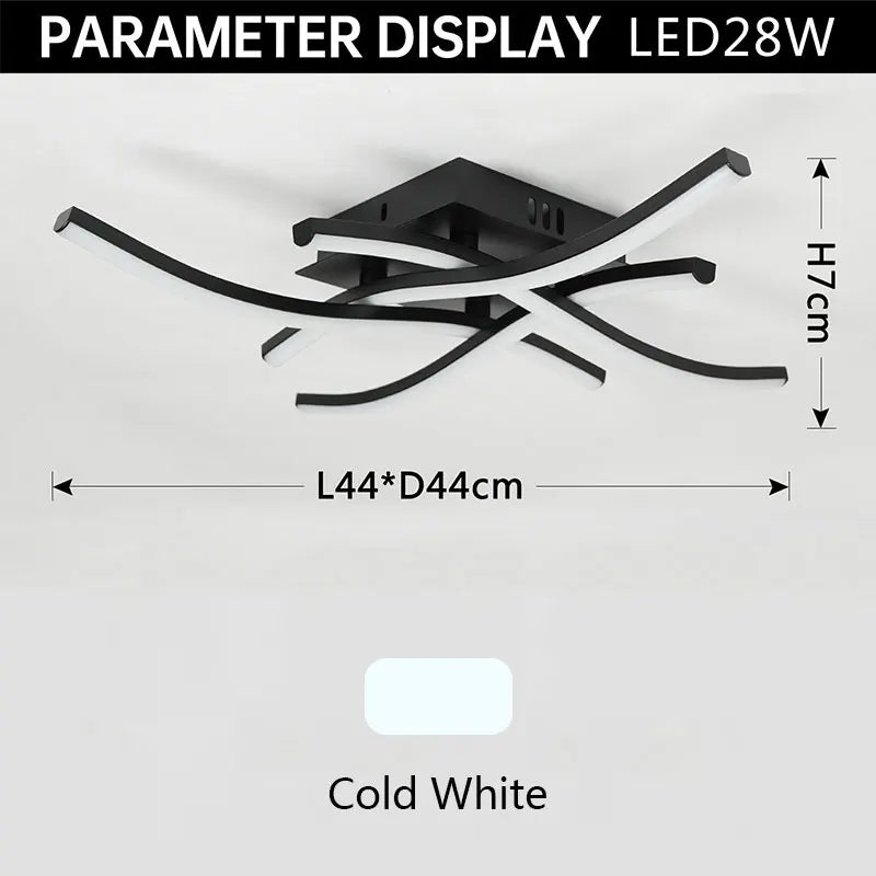 Modern LED ceiling lamp for living room, dining room, bedroom, and balcony
