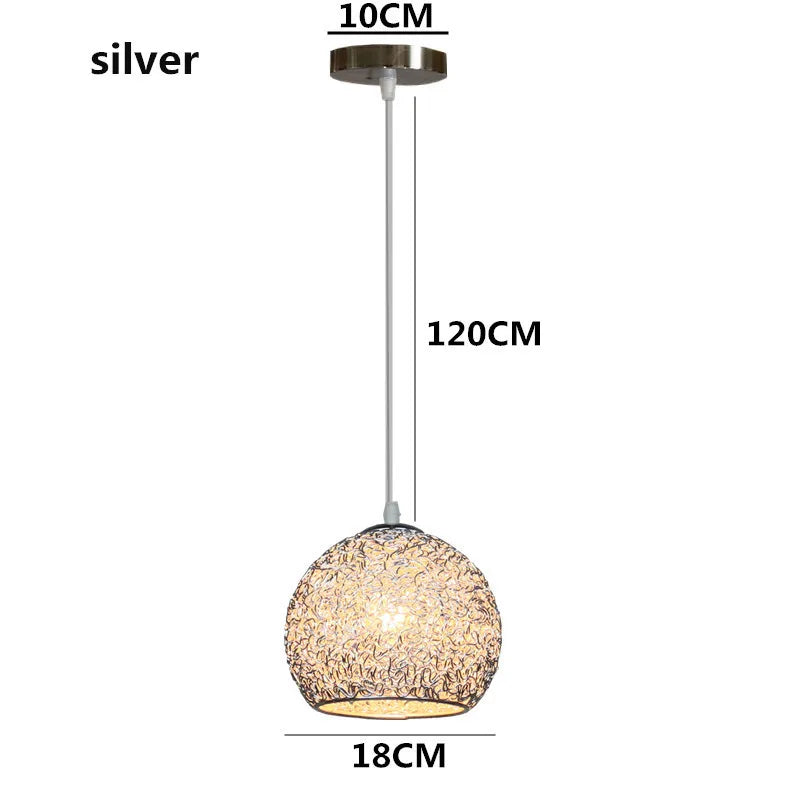 Modern Colorful Round Pendant Light – E27 LED Pendant Lamp for Bedroom, Living Room, Café and Restaurant