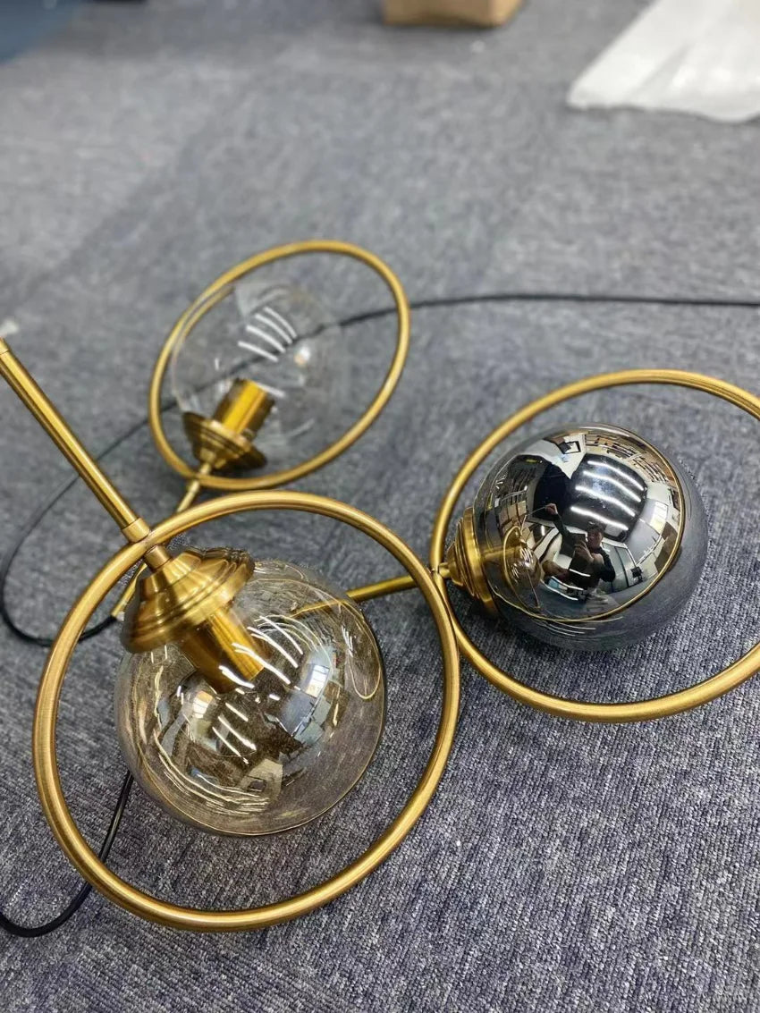Modern glass pendant lamps for bedroom nightstand bathroom pendant lamps ceiling lamps hotel restaurant decoration ring