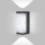 Modern waterproof LED outdoor wall lamp - Crystal wall lamp for garden, patio, and door lighting