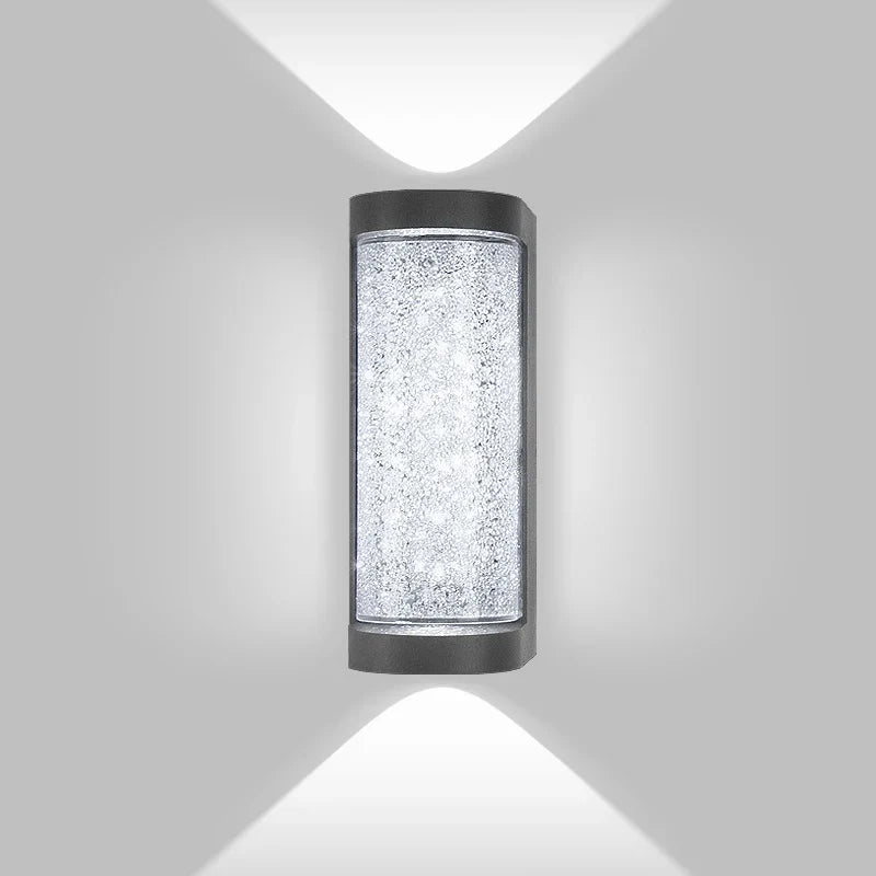 Modern waterproof LED outdoor wall lamp - Crystal wall lamp for garden, patio, and door lighting