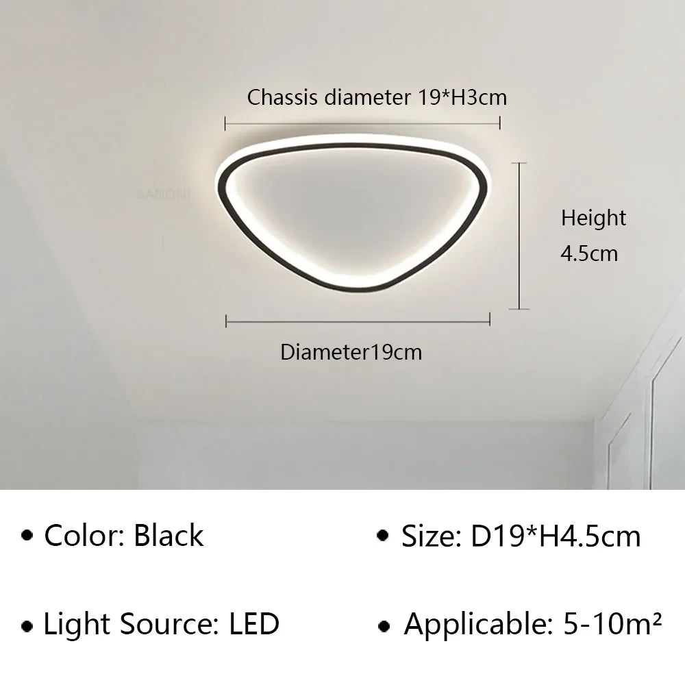 Modern LED ceiling light - Elegant oval shape for versatile indoor lighting