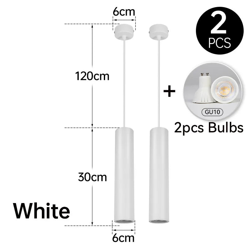 Modern LED Pendant Lamp – Sleek Cylindrical Pendant Lamp for Kitchen, Living Room, and Bedroom Decor