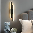 Modern LED wall lamp with copper pipe and acrylic shade