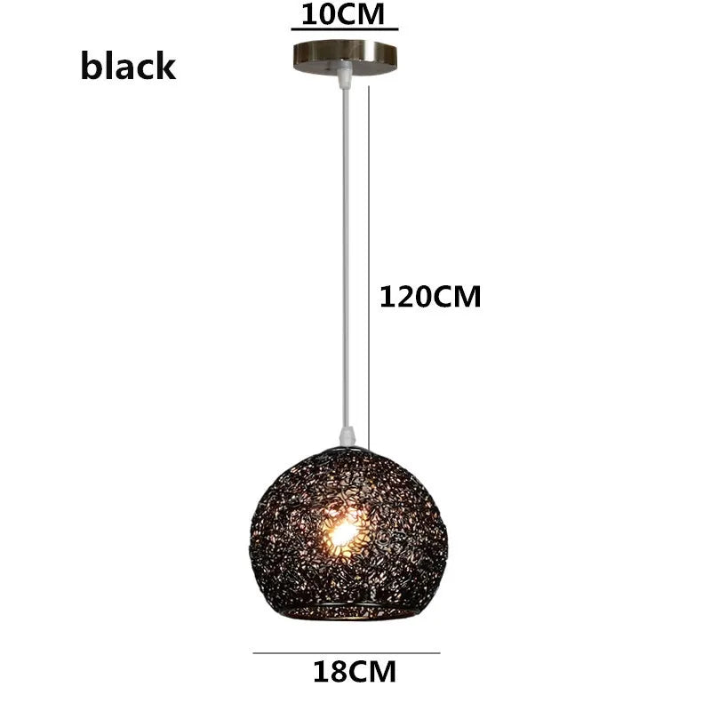 Modern Colorful Round Pendant Light – E27 LED Pendant Lamp for Bedroom, Living Room, Café and Restaurant